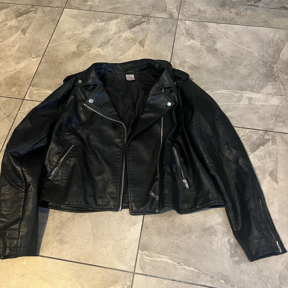 No Boundaries Black Faux Leather Jacket